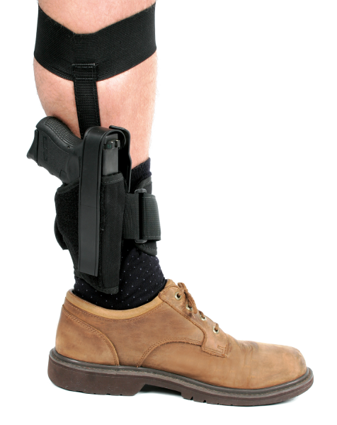 Blackhawk Ankle Left-Hand Ankle Holster for Small 5-Shot Revolvers in Black (2") - 40AH00BKL