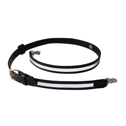 Boston Leather Fireman's Radio Strap in Black Plain - 6543R-1