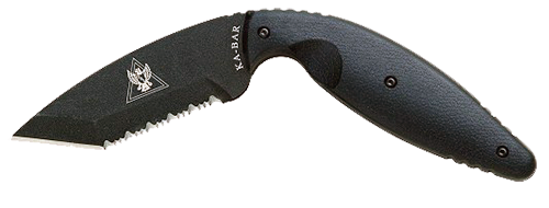 Ka-Bar Knives TDI Fixed Knife, 3.69" Tanto Aus-8A Serrated Blade (Fiberglass Reinforced Nylon Black Handle) - 1485