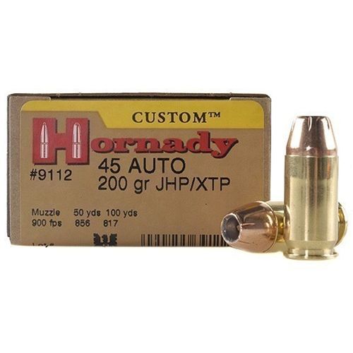 Hornady Custom .45 ACP Hornady XTP JHP, 200 Grain (20 Rounds) - 9112