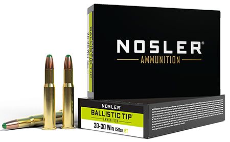 Nosler Bullets Trophy .30-30 Winchester Round Nose Ballistic Tip, 150 Grain (20 Rounds) - 40065