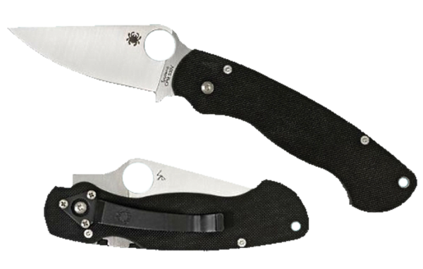 Spyderco C81 Manual Folding Knife, 3.4" Clip-point Cpm-S30V Plain Blade (G10 Black Handle) - C81GP2