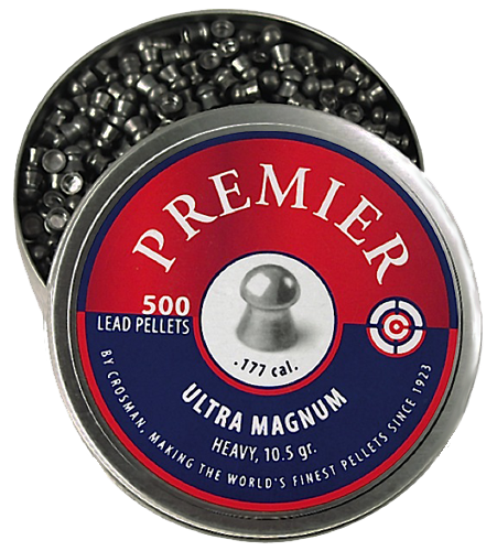 Crosman LUM177 Premier Pellets Heavy Pellets .177 500 Count Silver