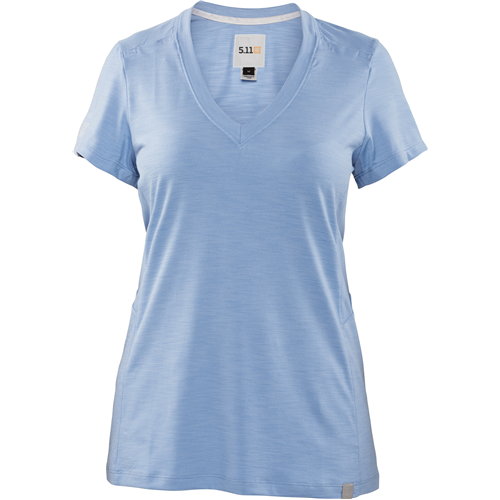 5.11 Tactical Zig Zag V-Neck Women's T-Shirt in Skyway - Medium