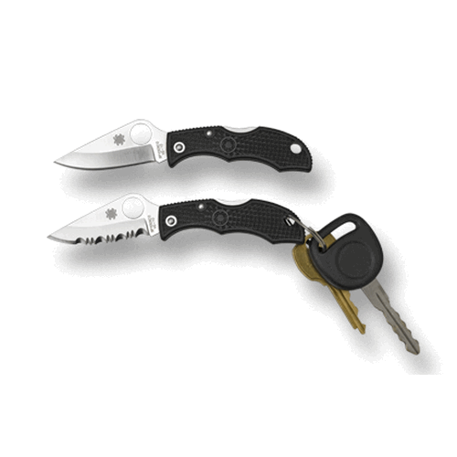 Spyderco Ladybug 3 Manual Folding Knife, 1.94" Clip-point Blade (Black Handle) - LBKP3