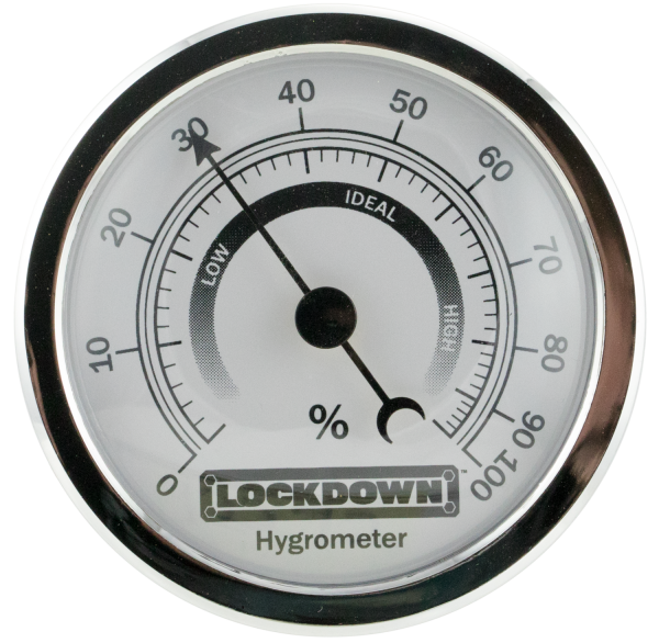 Lockdown 222111 Vault Hygrometer with Fastener/Hook