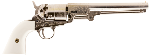 Traditions FR185117 Revolver 44 Black Powder 7.375" Hammer/Blade Simulated Ivory Stk