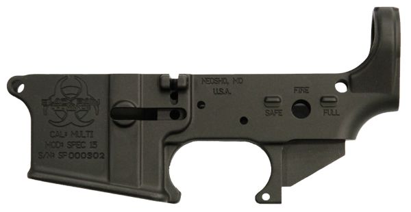 Black Rain BROSPEC15LR Spec15 Lower Multi-Caliber AR Platform Black Hardcoat Anodized