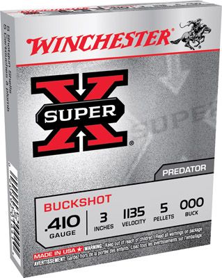 Winchester Super-X .410 Gauge (3") 000 Buck Shot Lead (5-Rounds) - XB413
