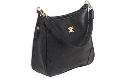 Bulldog Case Company Hobo Purse Slashproof Shoulder Strap Handbag in Black Leather - BDP010