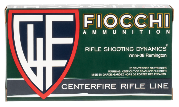 Fiocchi Ammunition Shooting Dynamics 7mm-08 Remington Boat Tail Soft Point, 139 Grain (20 Rounds) - 7MM08B