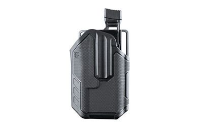 Blackhawk Omnivore Left-Hand Belt Holster for Most Handguns in Black/Grey - 419002BBL