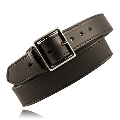 Boston Leather Fully Lined Garrison Belt in Black Basket Weave - 40