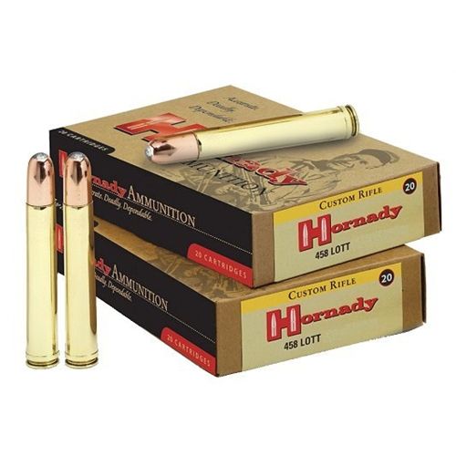 Hornady DGS .458 LOTT Dangerous Game Solid, 500 Grain (20 Rounds) - 8262