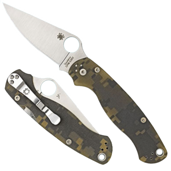 Spyderco C81 Manual Folding Knife, 3.4" Clip-point Cpm-S30V Plain Blade (G10 Digital Camouflage Handle) - C81GPCMO2