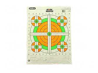 Champion Traps & Targets Fluorescent Orange/green Bullseye Scorekeeper Target, 100 Yard Rifle Sight-in, 12 Pack 45761