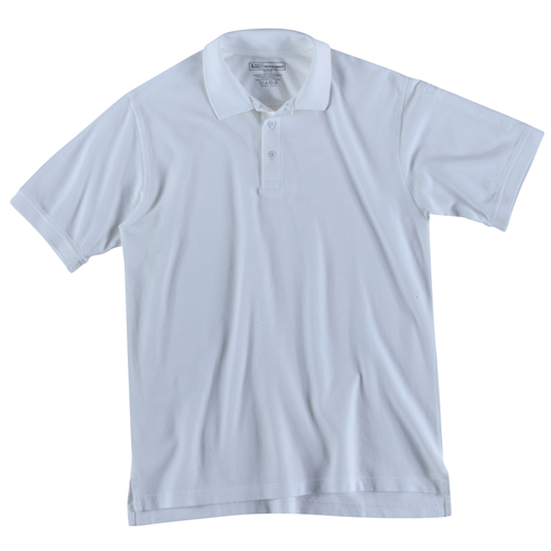 5.11 Tactical Utility Men's Short Sleeve Polo in White - Medium