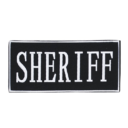 Law Enforcement Patches Color: White 2  x 4  Patch Logo: Sheriff