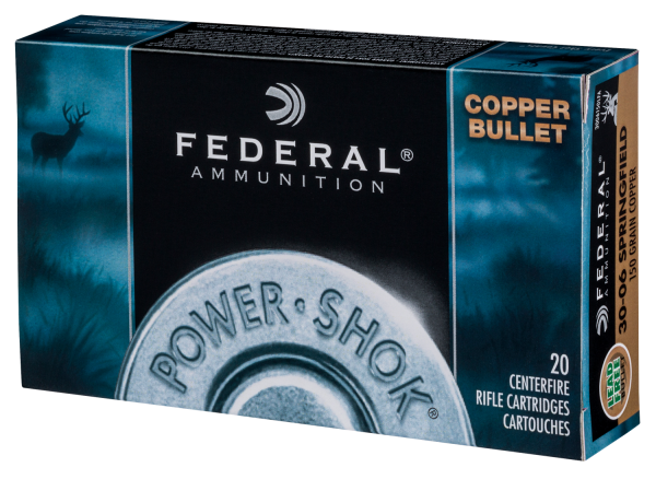 Federal Cartridge Power-Shok .270 Winchester Copper, 130 Grain (20 Rounds) - 270130LFA