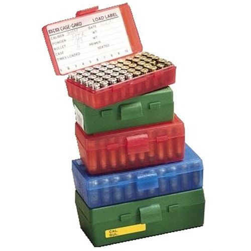 MTM 50 Round 9MM/380 Green Pistol Ammo Box P509M10