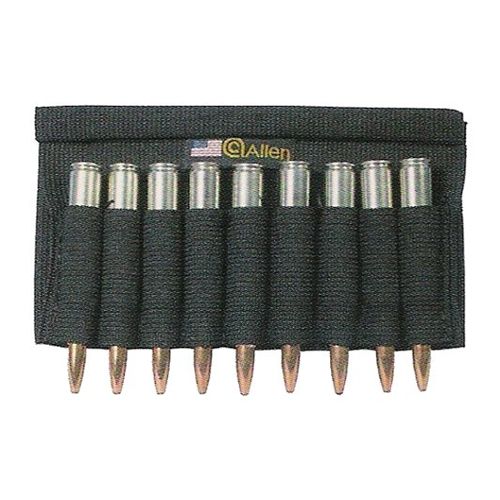 Allen Company Buttstock Rifle Cartridge Ammo Pouch in Black Textured Nylon - 206