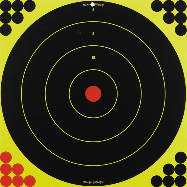 Birchwood Casey 34185 Shoot-N-C Self-Adhesive Targets 12" and 17.25" Bullseye