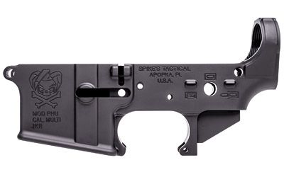 Spike's Tactical Stls024 Pipe Hitters Union Joker, Stripped Lower, Semi-automatic, 223 Rem/556nato, Black Finish, Phu Joker Logo Stls024