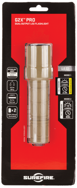 Surefire G2X Flashlight in Tan (5.2") - G2XDTN