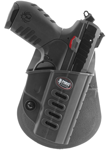 Fobus USA Evolution Right-Hand Paddle Holster for Ruger SR22 in Black - SR22