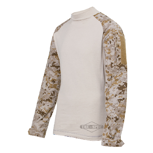 Tru Spec Combat Shirt Men's Long Sleeve Shirt in Desert Digital/Sand - X-Large
