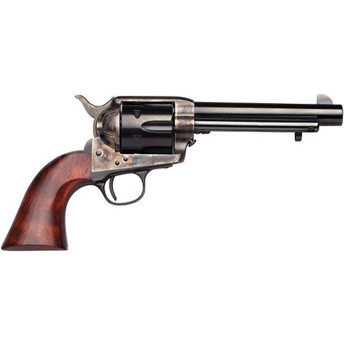 Taylors & Co 1873 Cattleman .45 Colt 6-Shot 5.5" Revolver in Case Hardened Blue/Brass Backstrap/Trigger Guard (Ranch Hand) - 451