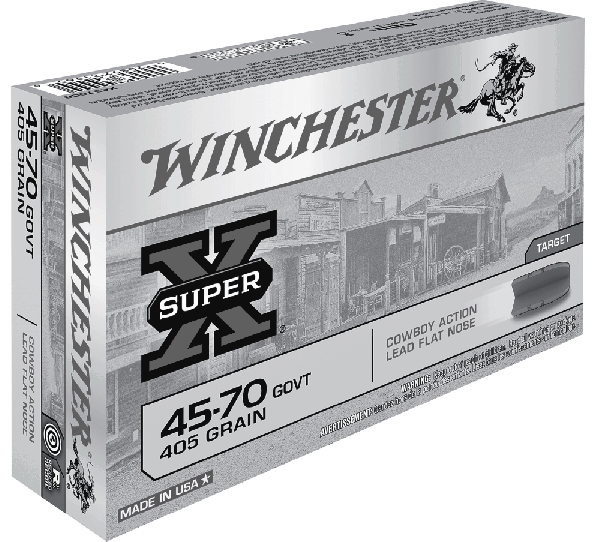 Winchester Super-X Cowboy Action .45-70 Government Lead Flat Nose, 405 Grain (20 Rounds) - X4570CB