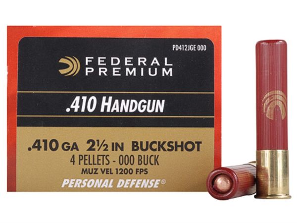 Federal Cartridge Premium Personal Defense .410 Gauge (2.5") 4 Shot Lead (20-Rounds) - PD412JGE2