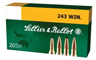 Sellier & Bellot .243 Winchester Soft Point, 100 Grain (20 Rounds) - SB243A