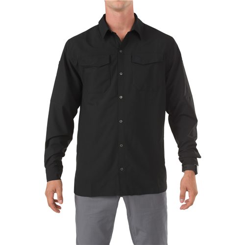 5.11 Tactical Freedom Flex Men's Long Sleeve Shirt in Black - X-Large