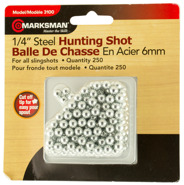 Marksman 3100 Slingshot Steel Shot 1/4" 250 Pack