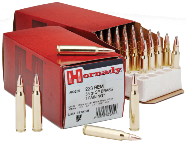 Hornady Custom .223 Remington/5.56 NATO Soft Point, 55 Grain (50 Rounds) - 80255