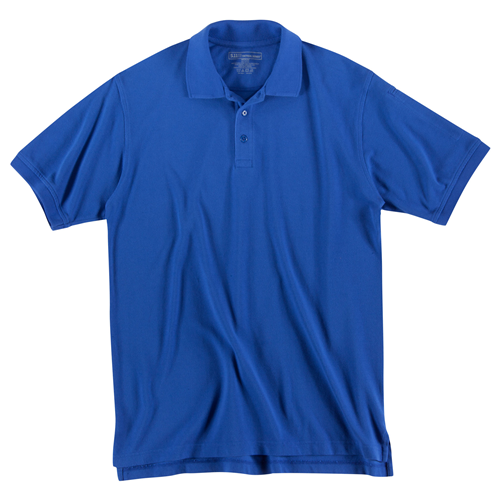 5.11 Tactical Utility Men's Short Sleeve Polo in Academy Blue - X-Large