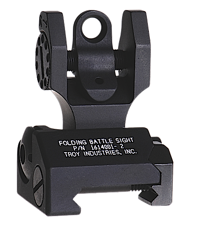 Troy FBSTTBT00 Battle Sight Rear Tritium Di-Optic Aperture Folding Universal Blk