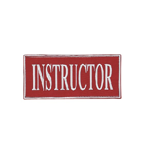 Instructor Patch Color: Red 9  x 4 1/8