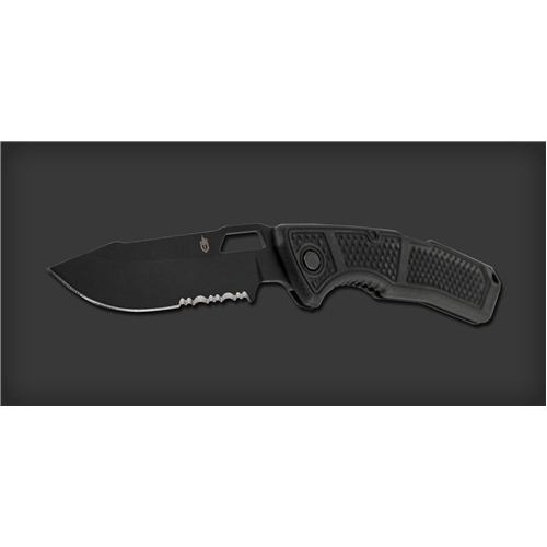 Gerber Order Manual Folding Knife, 3.1" Clip-point Partially Serrated Blade - 31-002733