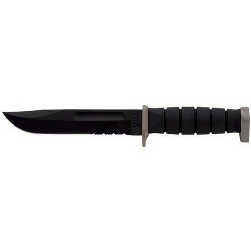 Ka-Bar Knives D2 Fighting/Utility Fixed Knife, 7" Clip-point Blade - 1281