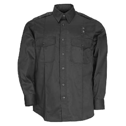 5.11 Tactical PDU Class A Men's Long Sleeve Uniform Shirt in Black - 2X-Large