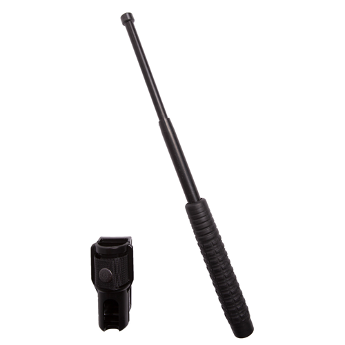 Expandable Baton - 16 , Black Shaft with Nylon Case, Uzi Box