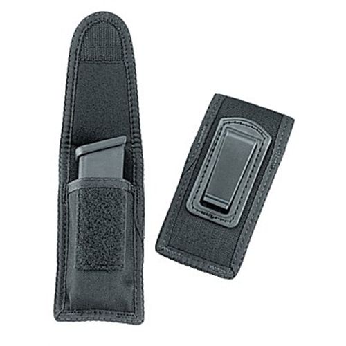 Uncle Mike's Single Magazine Case w/Belt Clip in Black Textured Nylon - 8824