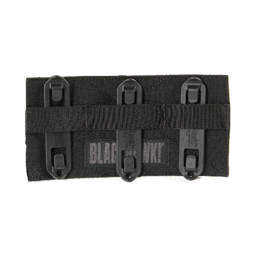 STRIKE Patch panel  S.T.R.I.K.E. Patch panel w/Speed clips, Black, Hook and loop panel for attaching ID panels to MOLLE/S.T.R.I.K.E., Mounts with Speed Clips (included), 3h x 5.5w