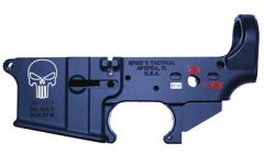 Spike's Tactical Stls015 Punisher, Stripped Lower, Semi-automatic,223 Rem/556nato, Black Finish, Non-color, Punisherlogo Stls015