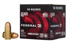 Federal Cartridge American Eagle .45 ACP Full Metal Jacket, 230 Grain (50 Rounds) - AE45A50