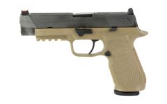 Wilson Combat SIGWCP320F9TATC P320 9mm Luger 4.70" 17+1 Tan Black DLC Steel Tan Polymer Grip Action Tune with Curved Trigger