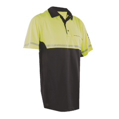 Tru Spec 24-7 Bike Performance Men's Short Sleeve Polo in Hi-Vis Yellow - 3X-Large